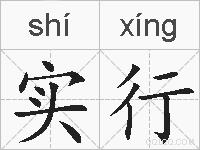 实行的拼音
