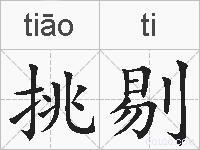 挑剔的拼音