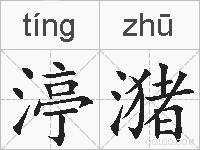 渟潴的拼音