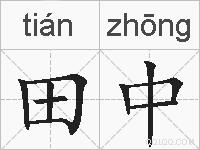 田中是什么意思 拼音读音 词语解释 田中的英文翻译 近义词 反义词 田中的相关成语词语诗词名人明星