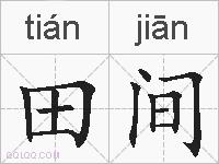 田间的拼音