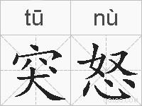 突怒的拼音