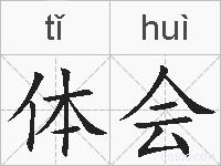 体会的拼音