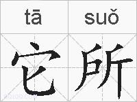 它所的拼音