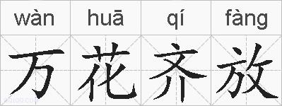万花齐放的拼音
