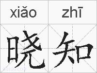 晓知的拼音