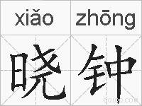 晓钟的拼音