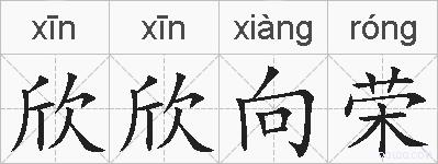 欣欣向荣的拼音