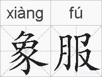 象服的拼音