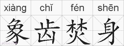象齿焚身的拼音