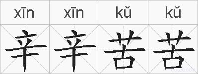 辛辛苦苦的拼音