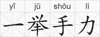 一举手力的拼音