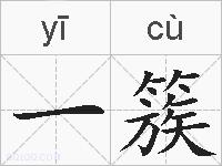 一簇的拼音