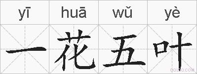 一花五叶的拼音