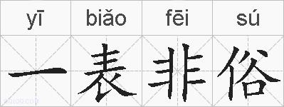 一表非俗的拼音