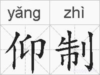 仰制的拼音