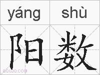 阳数的拼音