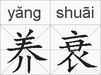 养衰的拼音
