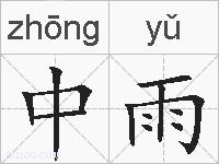 中雨的拼音