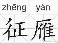 征雁的拼音