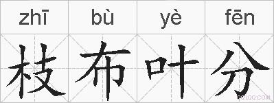 枝布叶分的拼音