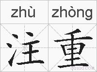 注重的拼音