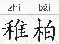 稚柏的拼音