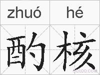 酌核的拼音