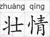 壮情的拼音